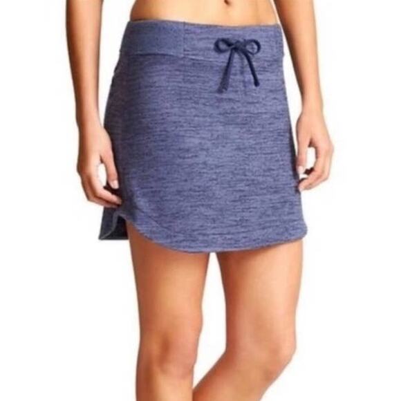 Athleta Downplay Knit Drawstring Waist Mini Skirt Heather Blue Size Small - Picture 10 of 10